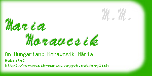 maria moravcsik business card